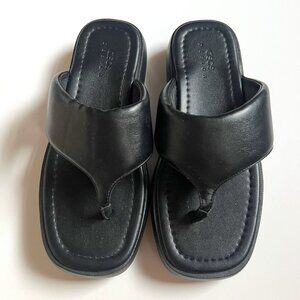 ASOS Wide Fit Francesca flatform sandals in black US9